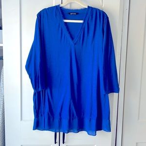 Ellen Tracy Royal Blue Tunic Top 2x
